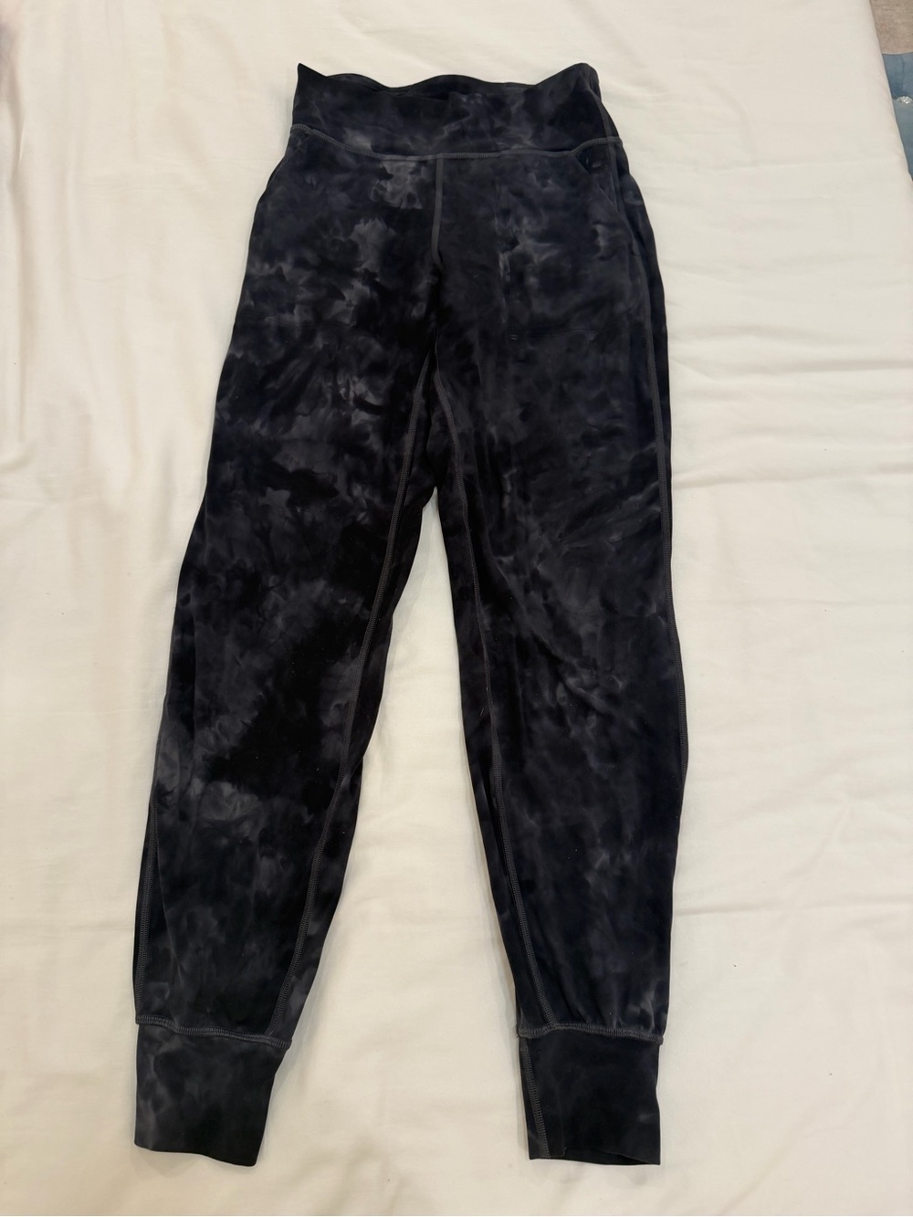 Black Tie-Dye Jogger Bottoms